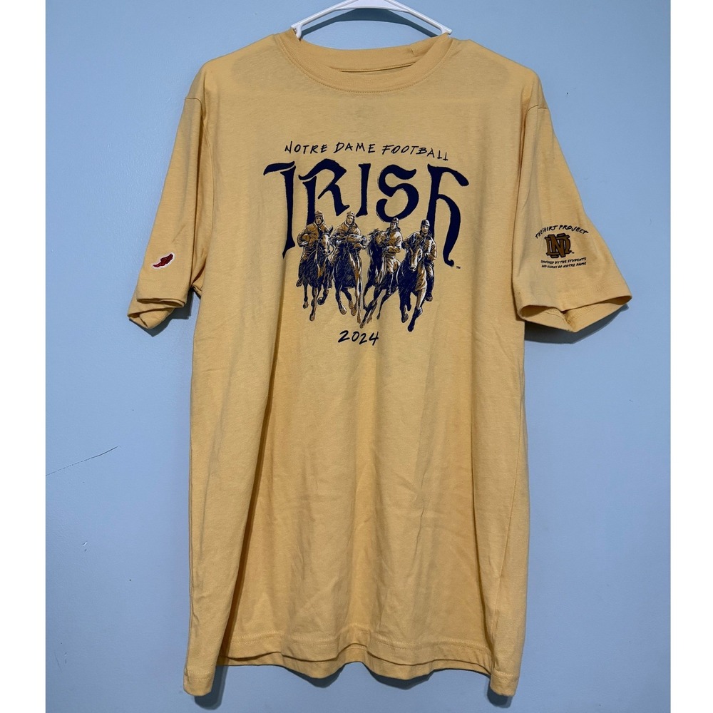 Notre Dame Football Men's M "The Shirt 2024" Yellow Irish Four Horsemen 1772